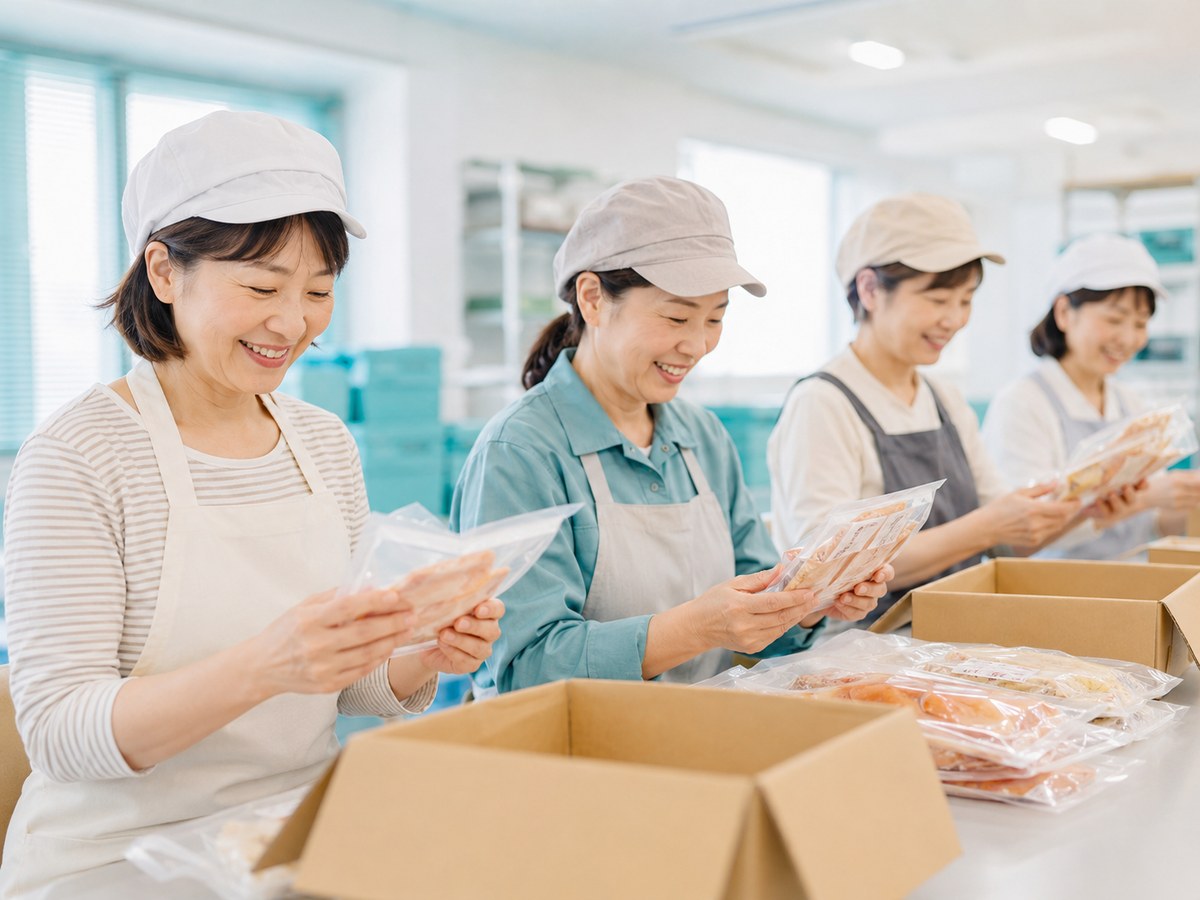 明るい室内で働くスタッフの様子